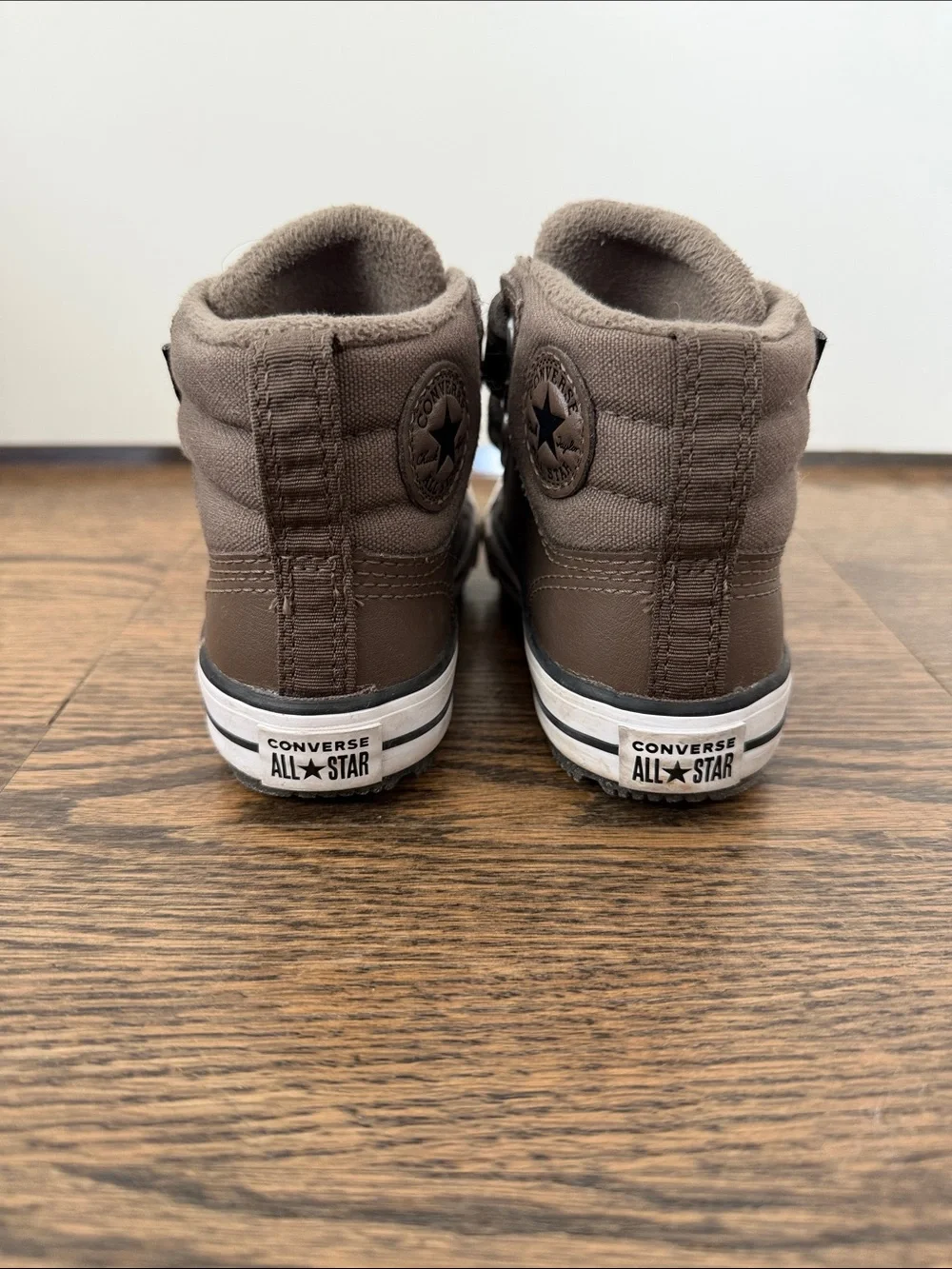 Toddler Converse All Star Brown High-Top Velcro Sneakers